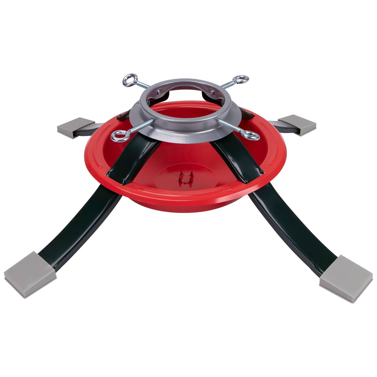 27" Red & Green Live Christmas Tree Metal Stand